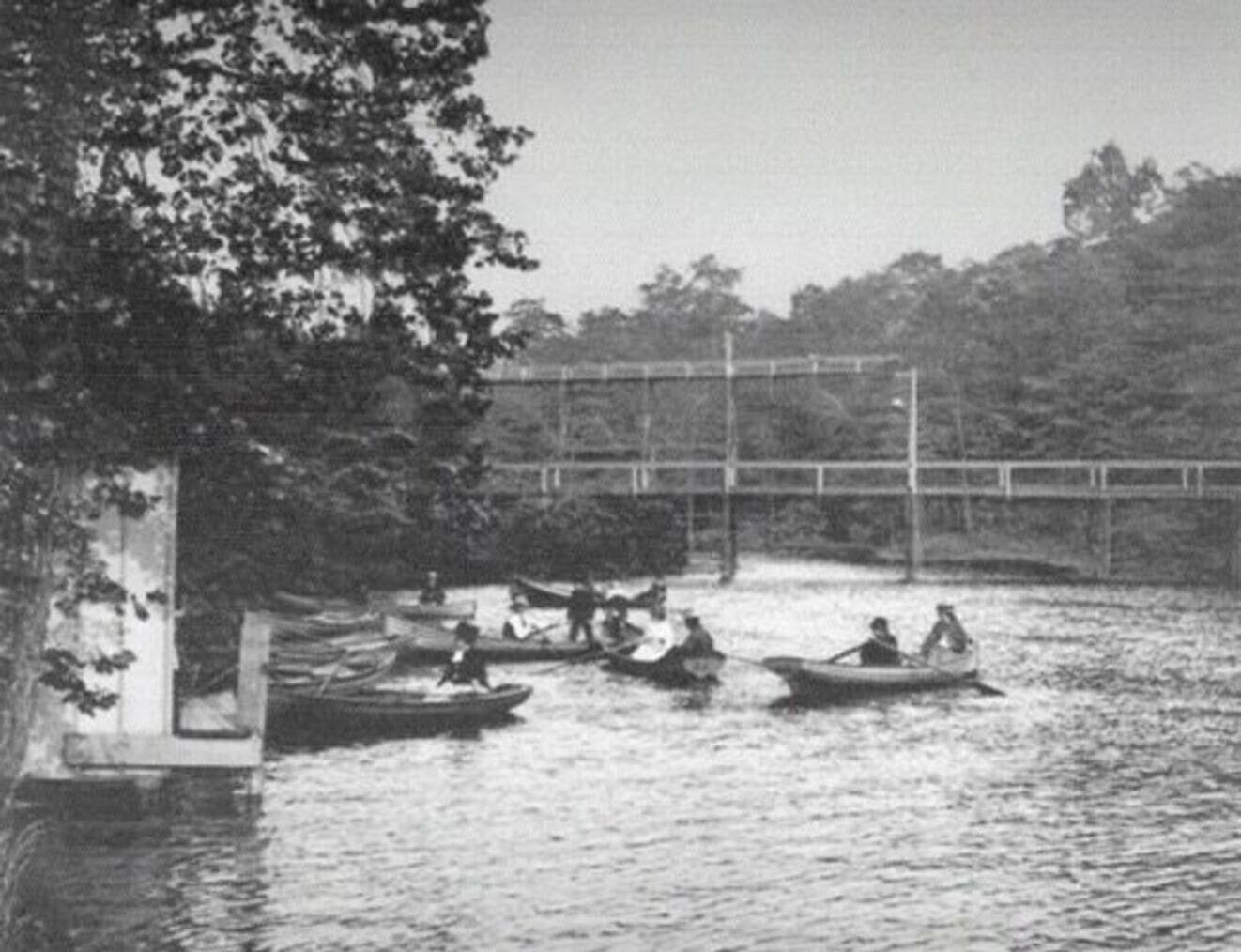 Beyerle Park Lake and Overlook Bridge. Photo Nagode Collection