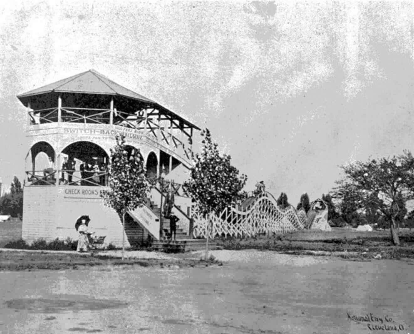 Switchback Railway Roller Coaster at Euclid Beach. Photo courtesy of EBPN.