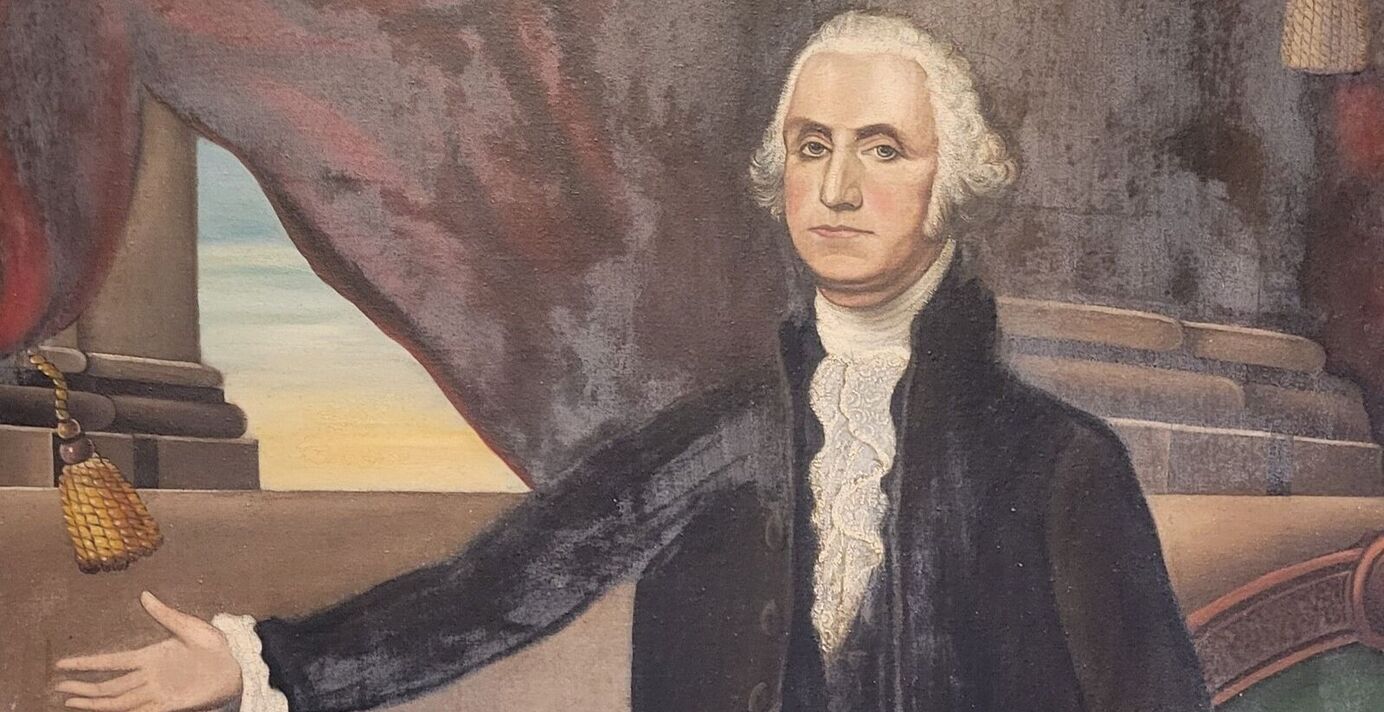 detail of portrait of George Washington